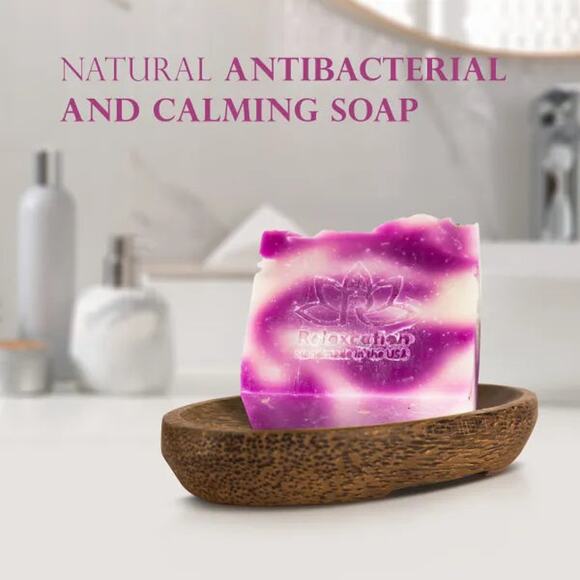 French LAVENDER SHEA BUTTER Natural Soap Bar - Picture 8 of 9